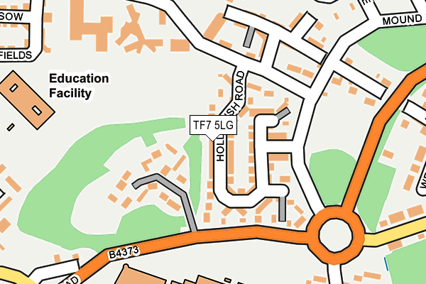 TF7 5LG map - OS OpenMap – Local (Ordnance Survey) TF7 5LG map - OS OpenMap – Local (Ordnance Survey)