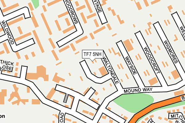 TF7 5NH map - OS OpenMap – Local (Ordnance Survey) TF7 5NH map - OS OpenMap – Local (Ordnance Survey)