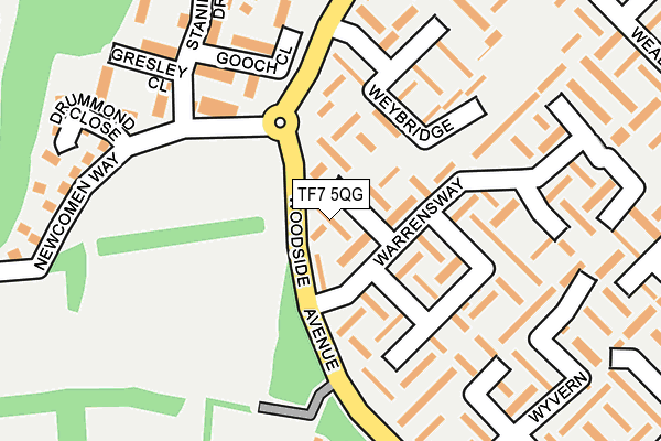TF7 5QG map - OS OpenMap – Local (Ordnance Survey) TF7 5QG map - OS OpenMap – Local (Ordnance Survey)