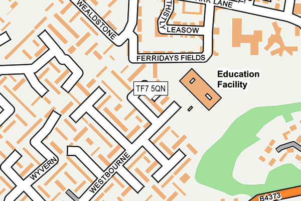 TF7 5QN map - OS OpenMap – Local (Ordnance Survey) TF7 5QN map - OS OpenMap – Local (Ordnance Survey)