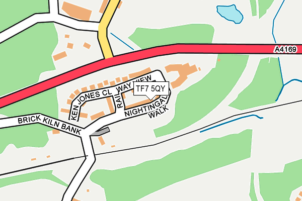 TF7 5QY map - OS OpenMap – Local (Ordnance Survey) TF7 5QY map - OS OpenMap – Local (Ordnance Survey)