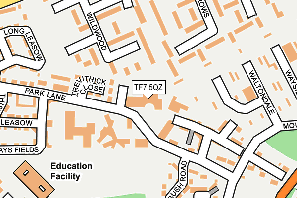 TF7 5QZ map - OS OpenMap – Local (Ordnance Survey) TF7 5QZ map - OS OpenMap – Local (Ordnance Survey)