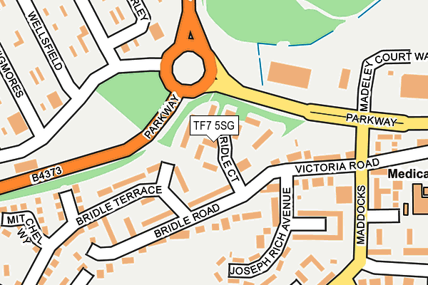 TF7 5SG map - OS OpenMap – Local (Ordnance Survey) TF7 5SG map - OS OpenMap – Local (Ordnance Survey)