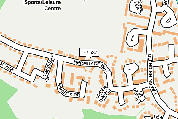 TF7 5SZ map - OS OpenMap – Local (Ordnance Survey) TF7 5SZ map - OS OpenMap – Local (Ordnance Survey)