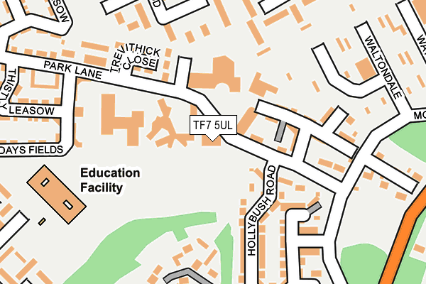 TF7 5UL map - OS OpenMap – Local (Ordnance Survey) TF7 5UL map - OS OpenMap – Local (Ordnance Survey)