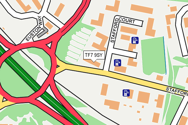TF7 9SY map - OS OpenMap – Local (Ordnance Survey) TF7 9SY map - OS OpenMap – Local (Ordnance Survey)