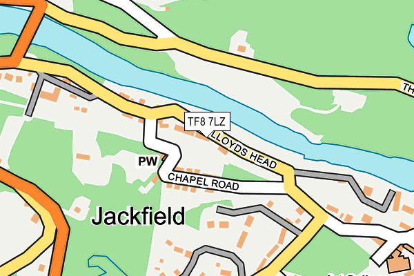 TF8 7LZ map - OS OpenMap – Local (Ordnance Survey) TF8 7LZ map - OS OpenMap – Local (Ordnance Survey)