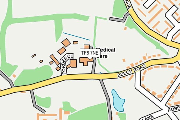 TF8 7NE map - OS OpenMap – Local (Ordnance Survey) TF8 7NE map - OS OpenMap – Local (Ordnance Survey)