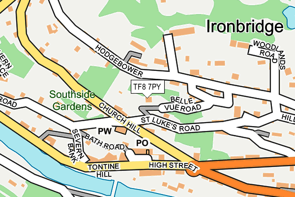 TF8 7PY map - OS OpenMap – Local (Ordnance Survey) TF8 7PY map - OS OpenMap – Local (Ordnance Survey)