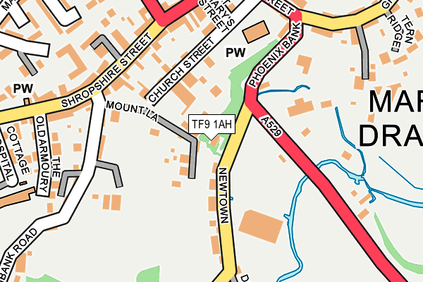 TF9 1AH map - OS OpenMap – Local (Ordnance Survey) TF9 1AH map - OS OpenMap – Local (Ordnance Survey)