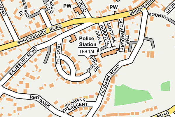 TF9 1AL map - OS OpenMap – Local (Ordnance Survey) TF9 1AL map - OS OpenMap – Local (Ordnance Survey)