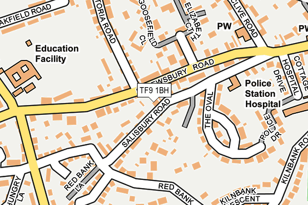 TF9 1BH map - OS OpenMap – Local (Ordnance Survey) TF9 1BH map - OS OpenMap – Local (Ordnance Survey)