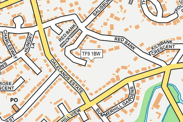 TF9 1BW map - OS OpenMap – Local (Ordnance Survey) TF9 1BW map - OS OpenMap – Local (Ordnance Survey)
