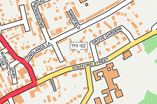 TF9 1EZ map - OS OpenMap – Local (Ordnance Survey) TF9 1EZ map - OS OpenMap – Local (Ordnance Survey)