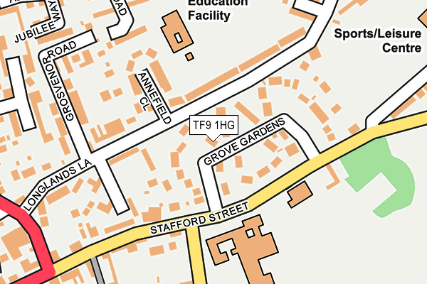 TF9 1HG map - OS OpenMap – Local (Ordnance Survey) TF9 1HG map - OS OpenMap – Local (Ordnance Survey)