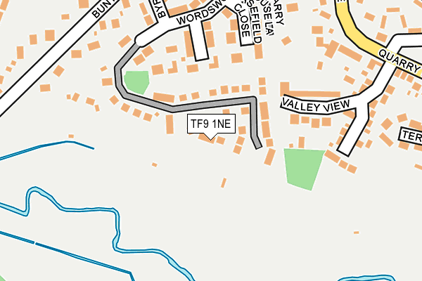TF9 1NE map - OS OpenMap – Local (Ordnance Survey) TF9 1NE map - OS OpenMap – Local (Ordnance Survey)