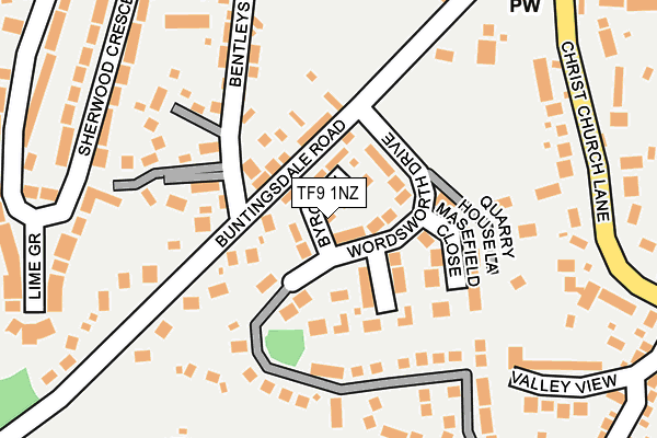 TF9 1NZ map - OS OpenMap – Local (Ordnance Survey) TF9 1NZ map - OS OpenMap – Local (Ordnance Survey)