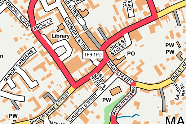 TF9 1PD map - OS OpenMap – Local (Ordnance Survey) TF9 1PD map - OS OpenMap – Local (Ordnance Survey)