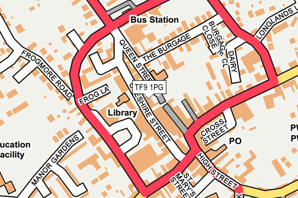 TF9 1PG map - OS OpenMap – Local (Ordnance Survey) TF9 1PG map - OS OpenMap – Local (Ordnance Survey)