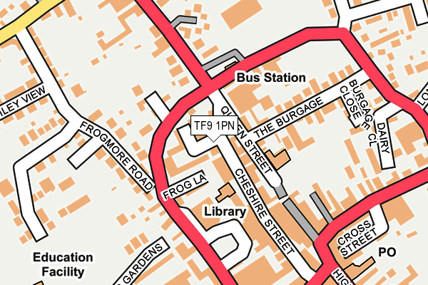 TF9 1PN map - OS OpenMap – Local (Ordnance Survey)