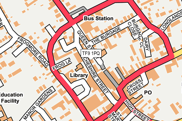 TF9 1PQ map - OS OpenMap – Local (Ordnance Survey) TF9 1PQ map - OS OpenMap – Local (Ordnance Survey)