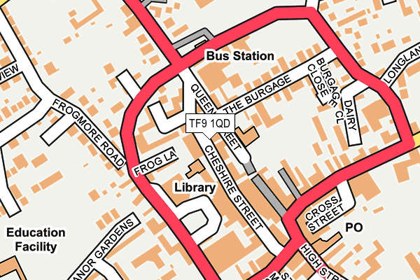TF9 1QD map - OS OpenMap – Local (Ordnance Survey) TF9 1QD map - OS OpenMap – Local (Ordnance Survey)