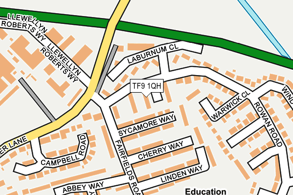 TF9 1QH map - OS OpenMap – Local (Ordnance Survey) TF9 1QH map - OS OpenMap – Local (Ordnance Survey)