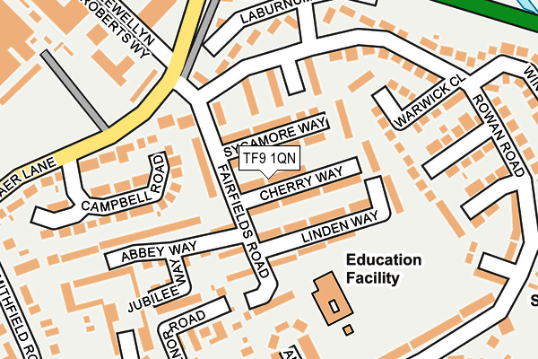TF9 1QN map - OS OpenMap – Local (Ordnance Survey) TF9 1QN map - OS OpenMap – Local (Ordnance Survey)