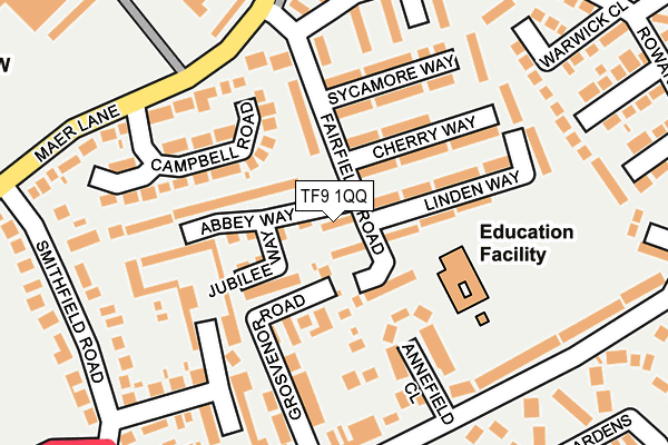 TF9 1QQ map - OS OpenMap – Local (Ordnance Survey) TF9 1QQ map - OS OpenMap – Local (Ordnance Survey)