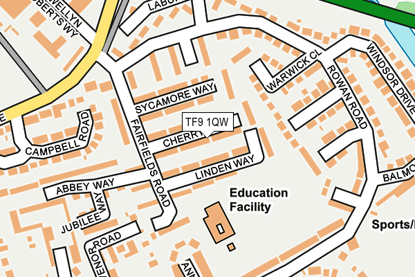 TF9 1QW map - OS OpenMap – Local (Ordnance Survey) TF9 1QW map - OS OpenMap – Local (Ordnance Survey)
