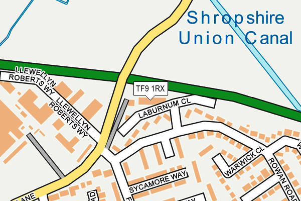 TF9 1RX map - OS OpenMap – Local (Ordnance Survey) TF9 1RX map - OS OpenMap – Local (Ordnance Survey)
