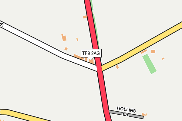 TF9 2AG map - OS OpenMap – Local (Ordnance Survey) TF9 2AG map - OS OpenMap – Local (Ordnance Survey)