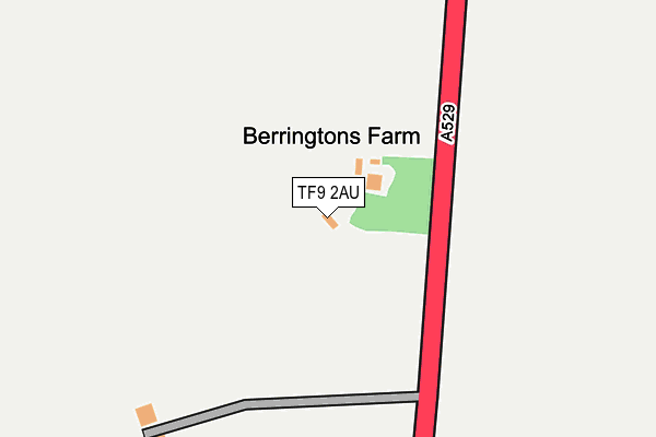 TF9 2AU map - OS OpenMap – Local (Ordnance Survey) TF9 2AU map - OS OpenMap – Local (Ordnance Survey)