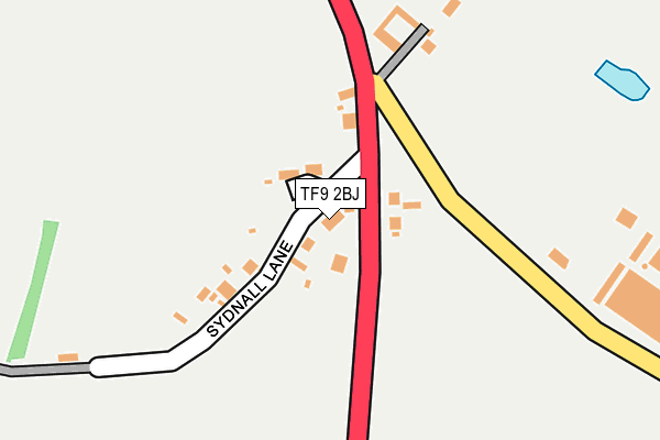 TF9 2BJ map - OS OpenMap – Local (Ordnance Survey) TF9 2BJ map - OS OpenMap – Local (Ordnance Survey)