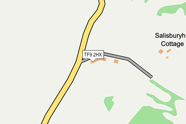 TF9 2HX map - OS OpenMap – Local (Ordnance Survey) TF9 2HX map - OS OpenMap – Local (Ordnance Survey)
