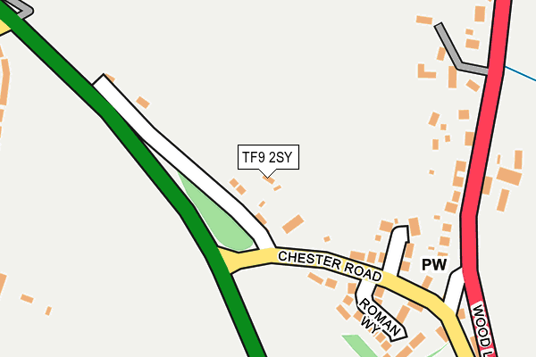TF9 2SY map - OS OpenMap – Local (Ordnance Survey) TF9 2SY map - OS OpenMap – Local (Ordnance Survey)