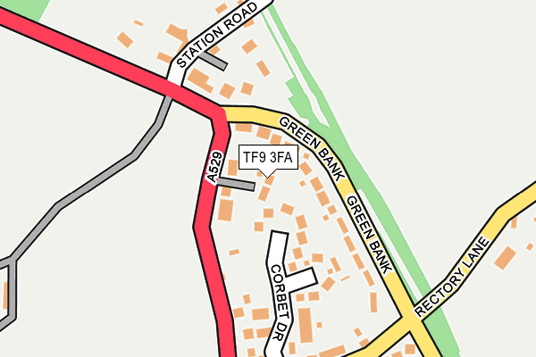 TF9 3FA map - OS OpenMap – Local (Ordnance Survey) TF9 3FA map - OS OpenMap – Local (Ordnance Survey)