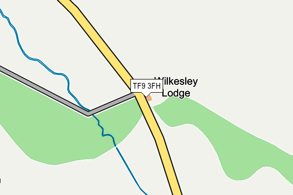 TF9 3FH map - OS OpenMap – Local (Ordnance Survey) TF9 3FH map - OS OpenMap – Local (Ordnance Survey)