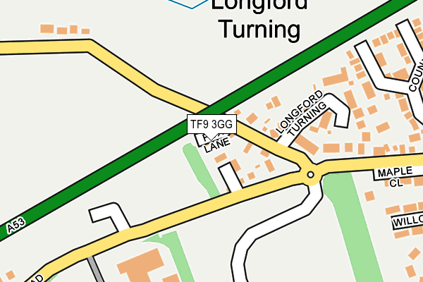 TF9 3GG map - OS OpenMap – Local (Ordnance Survey) TF9 3GG map - OS OpenMap – Local (Ordnance Survey)