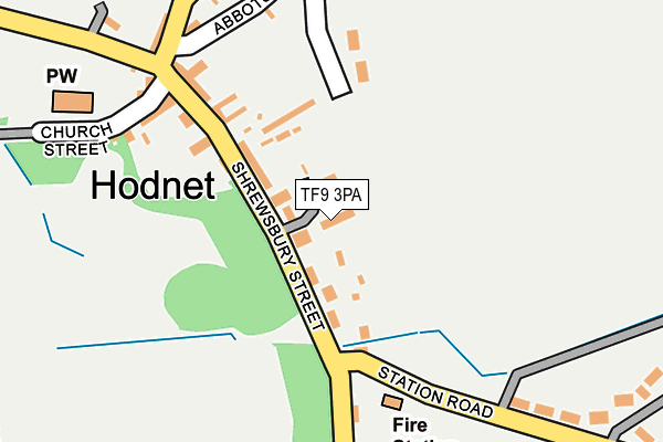 TF9 3PA map - OS OpenMap – Local (Ordnance Survey) TF9 3PA map - OS OpenMap – Local (Ordnance Survey)