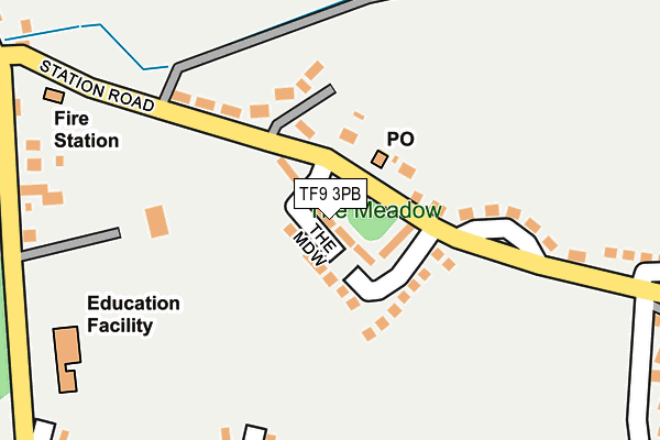 TF9 3PB map - OS OpenMap – Local (Ordnance Survey) TF9 3PB map - OS OpenMap – Local (Ordnance Survey)