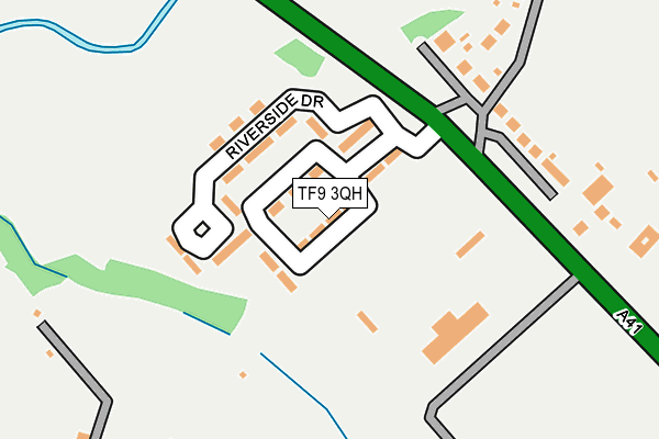 TF9 3QH map - OS OpenMap – Local (Ordnance Survey) TF9 3QH map - OS OpenMap – Local (Ordnance Survey)