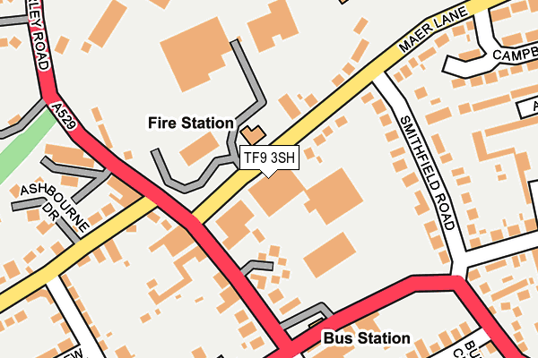 TF9 3SH map - OS OpenMap – Local (Ordnance Survey) TF9 3SH map - OS OpenMap – Local (Ordnance Survey)