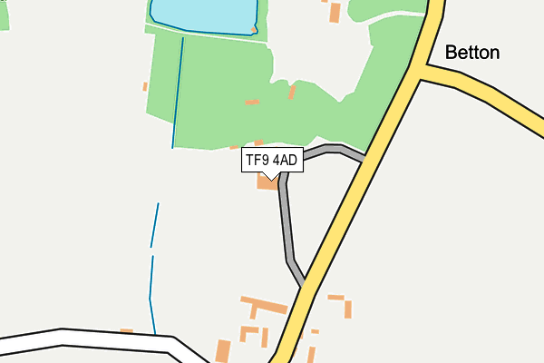 TF9 4AD map - OS OpenMap – Local (Ordnance Survey) TF9 4AD map - OS OpenMap – Local (Ordnance Survey)