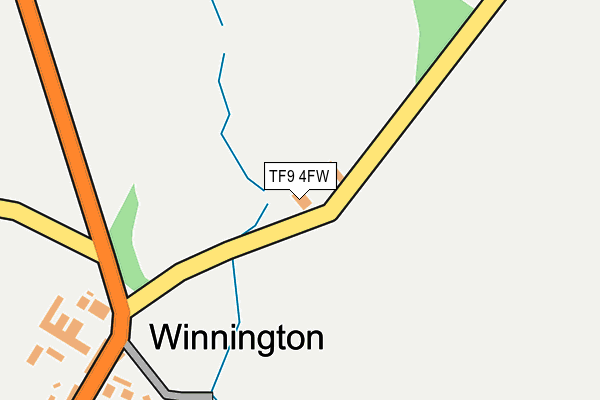 TF9 4FW map - OS OpenMap – Local (Ordnance Survey) TF9 4FW map - OS OpenMap – Local (Ordnance Survey)