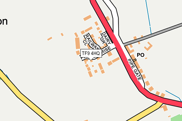 TF9 4HQ map - OS OpenMap – Local (Ordnance Survey) TF9 4HQ map - OS OpenMap – Local (Ordnance Survey)
