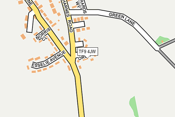 TF9 4JW map - OS OpenMap – Local (Ordnance Survey) TF9 4JW map - OS OpenMap – Local (Ordnance Survey)