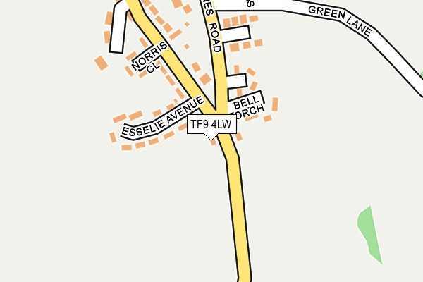 TF9 4LW map - OS OpenMap – Local (Ordnance Survey) TF9 4LW map - OS OpenMap – Local (Ordnance Survey)