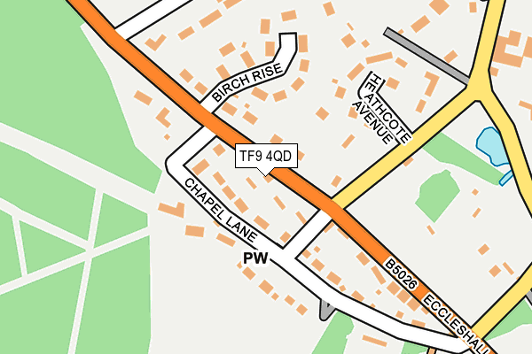 TF9 4QD map - OS OpenMap – Local (Ordnance Survey) TF9 4QD map - OS OpenMap – Local (Ordnance Survey)