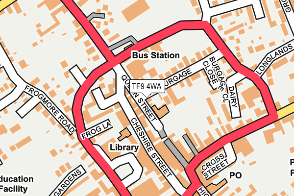 TF9 4WA map - OS OpenMap – Local (Ordnance Survey) TF9 4WA map - OS OpenMap – Local (Ordnance Survey)